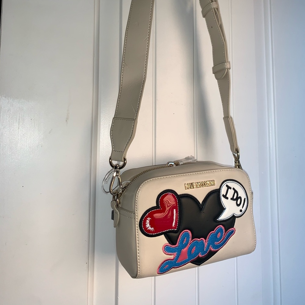 Moschino Love patch crossbody